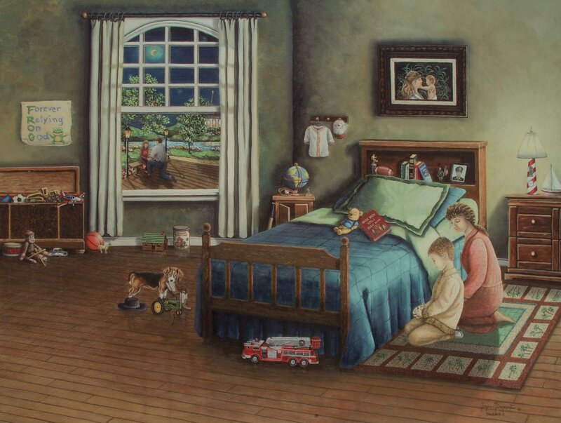 Child's bedroom at night