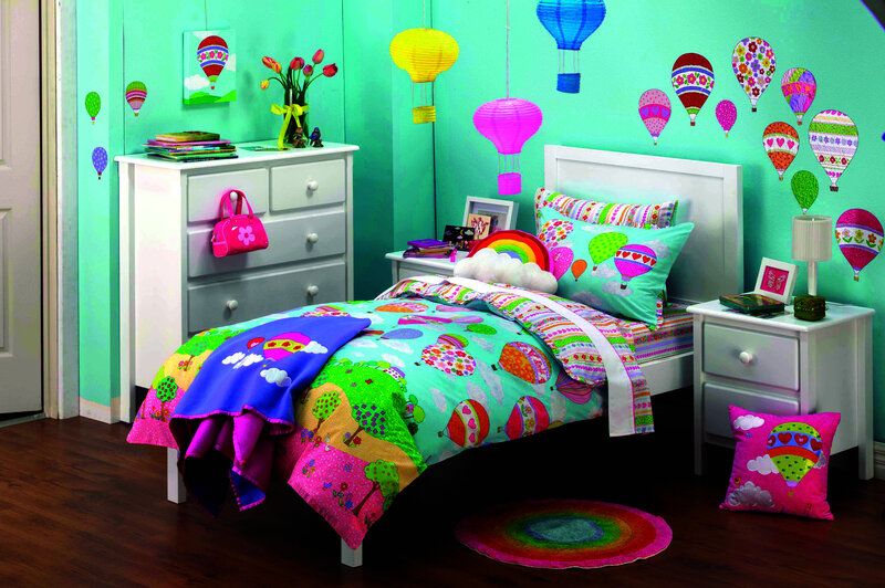 Child's Bedroom with Hot Air Balloons