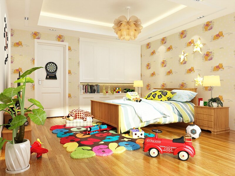 Child's Bedroom with Toys — Yellow