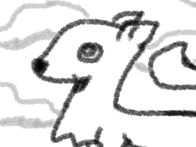 child's drawing of a dog