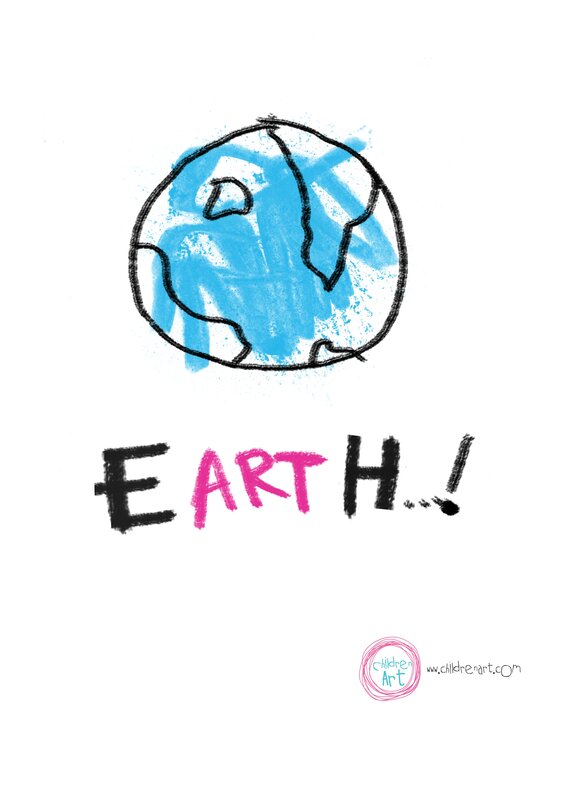 child's drawing of earth