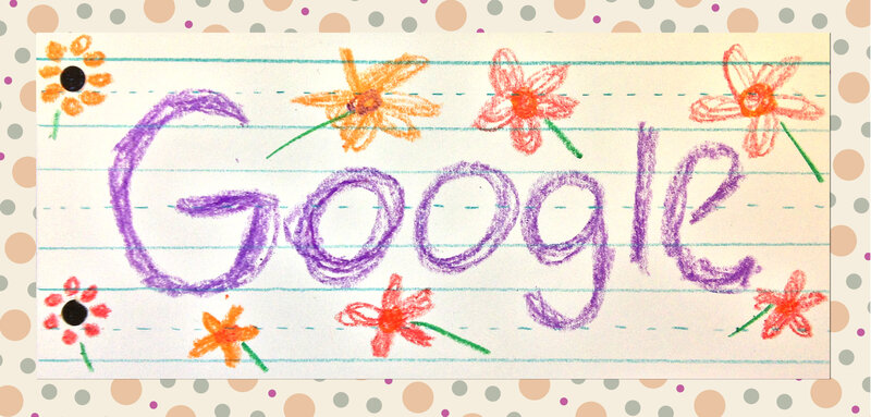 Child's Drawing of Flowers