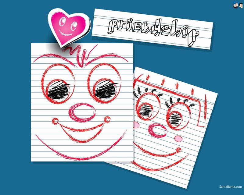 child's drawing of friendship