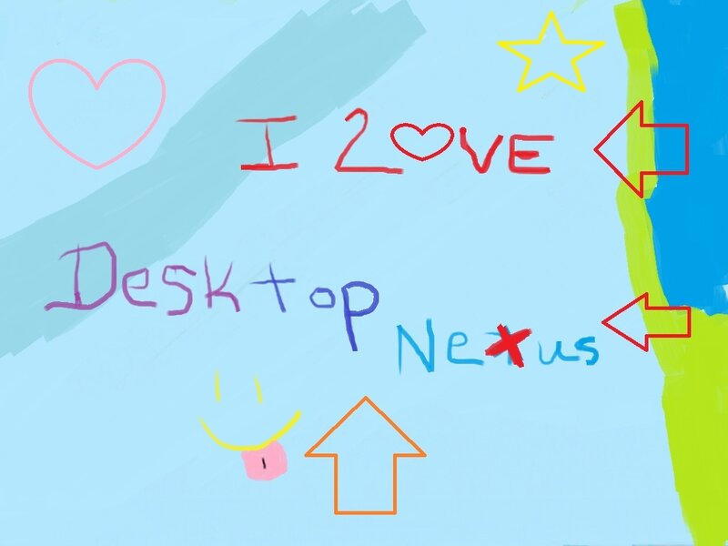 Child's Drawing on Screen