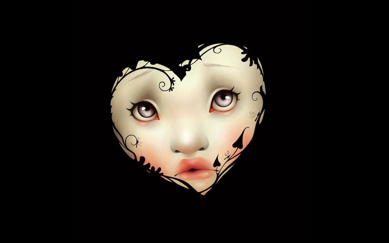 Child's Face in Heart Shape
