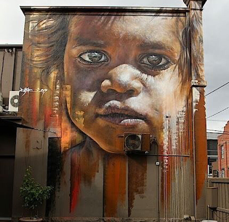 Child's Face Mural