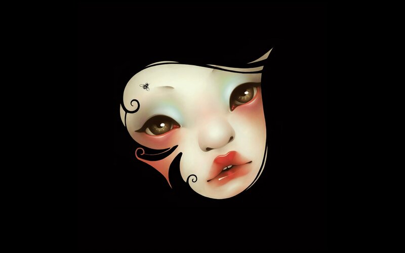 Child's Face with Makeup
