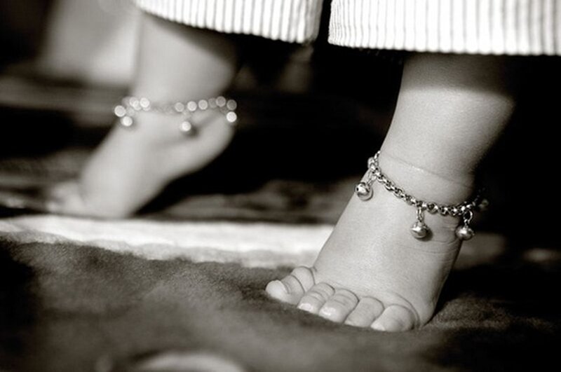 Child's Feet with Anklets