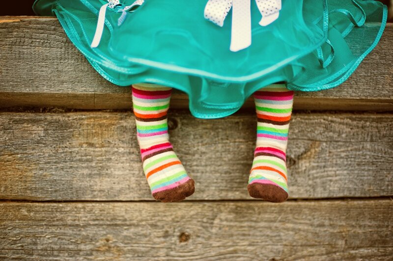 Child's Legs and Dress