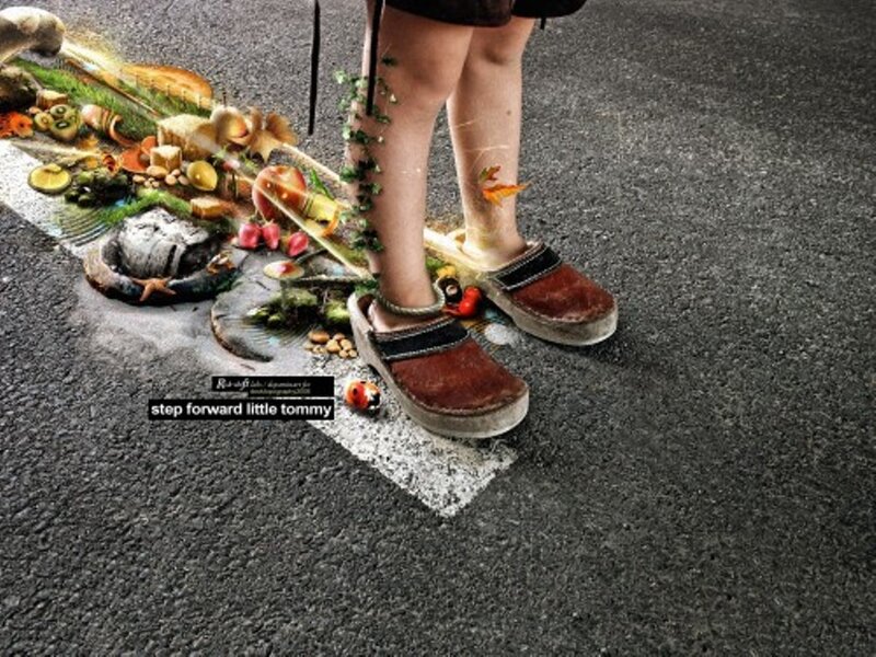 Child's Legs and Shoes — Gray