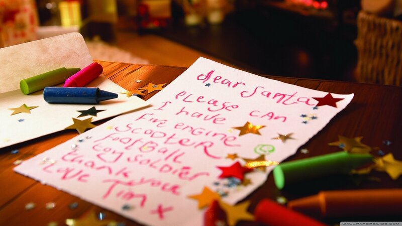 Child's Letter to Santa — Brown