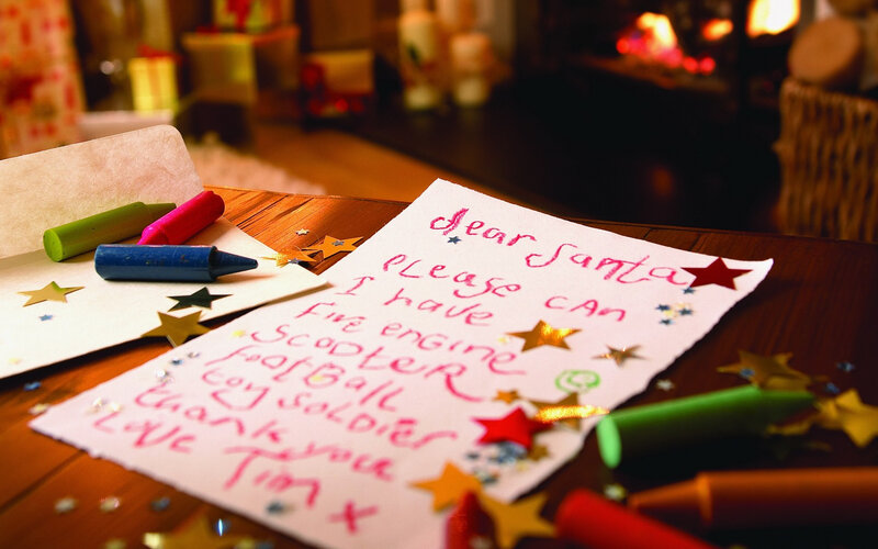 Child's Letter to Santa — Red