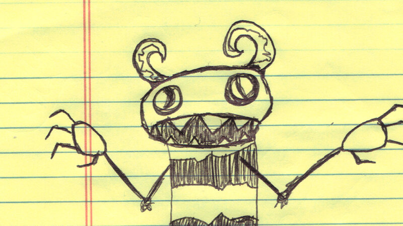 child's monster drawing