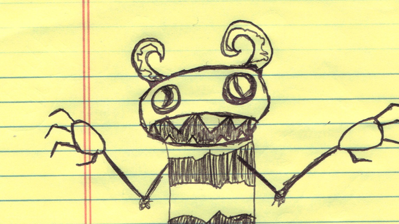 child's monster drawing