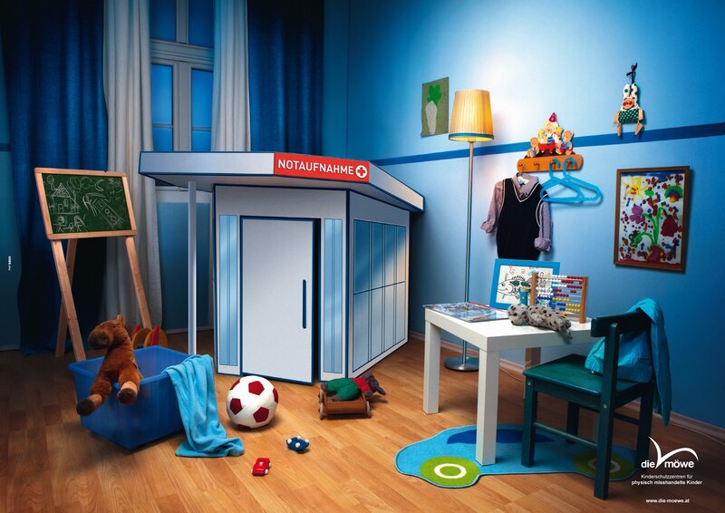 Child's room with toy clinic
