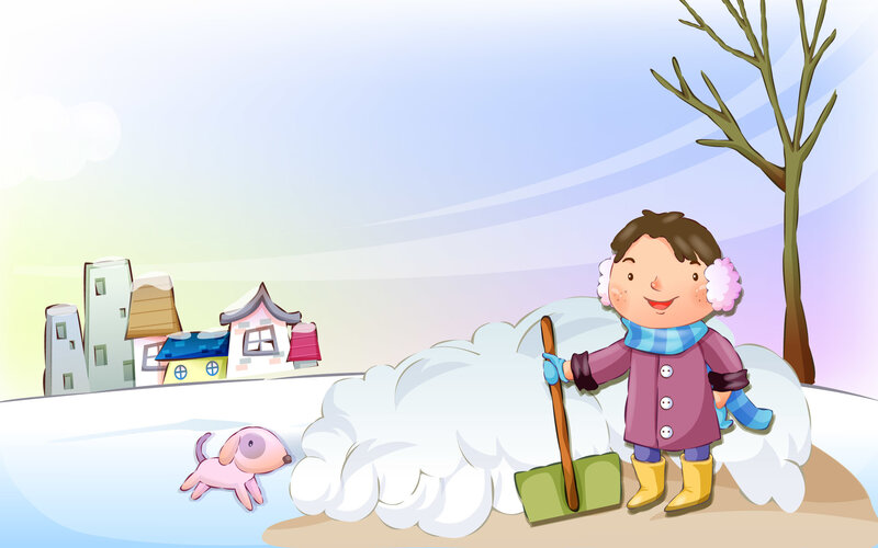 Child Shoveling Snow
