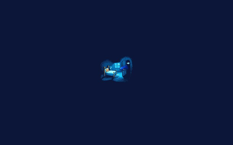 Child Sleeping in Bed — Blue, Creepy