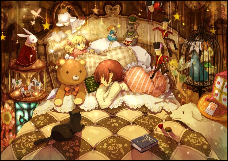 Child Sleeping in Bed — Brown, Dreamy, Night