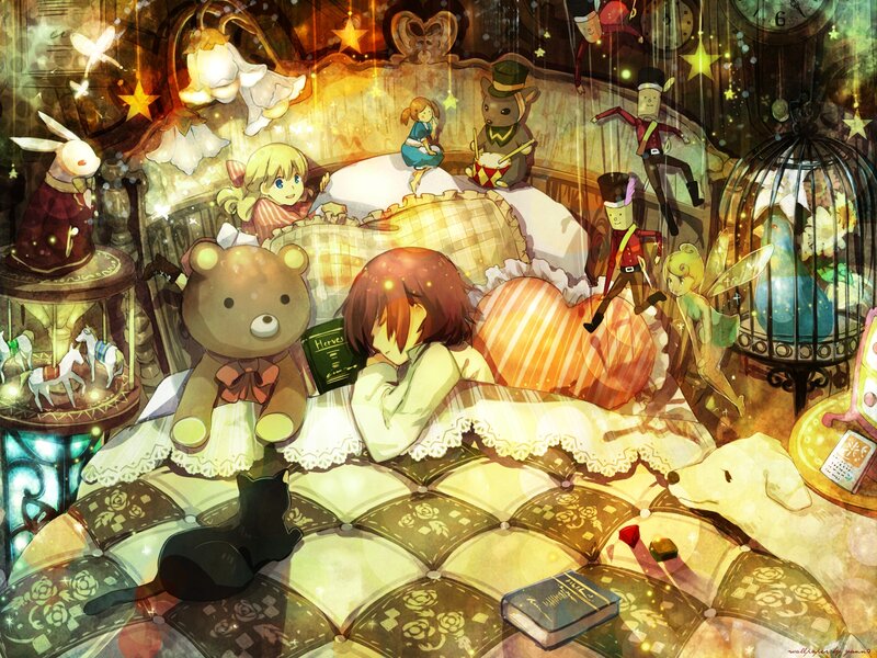 Child Sleeping in Bed — Yellow