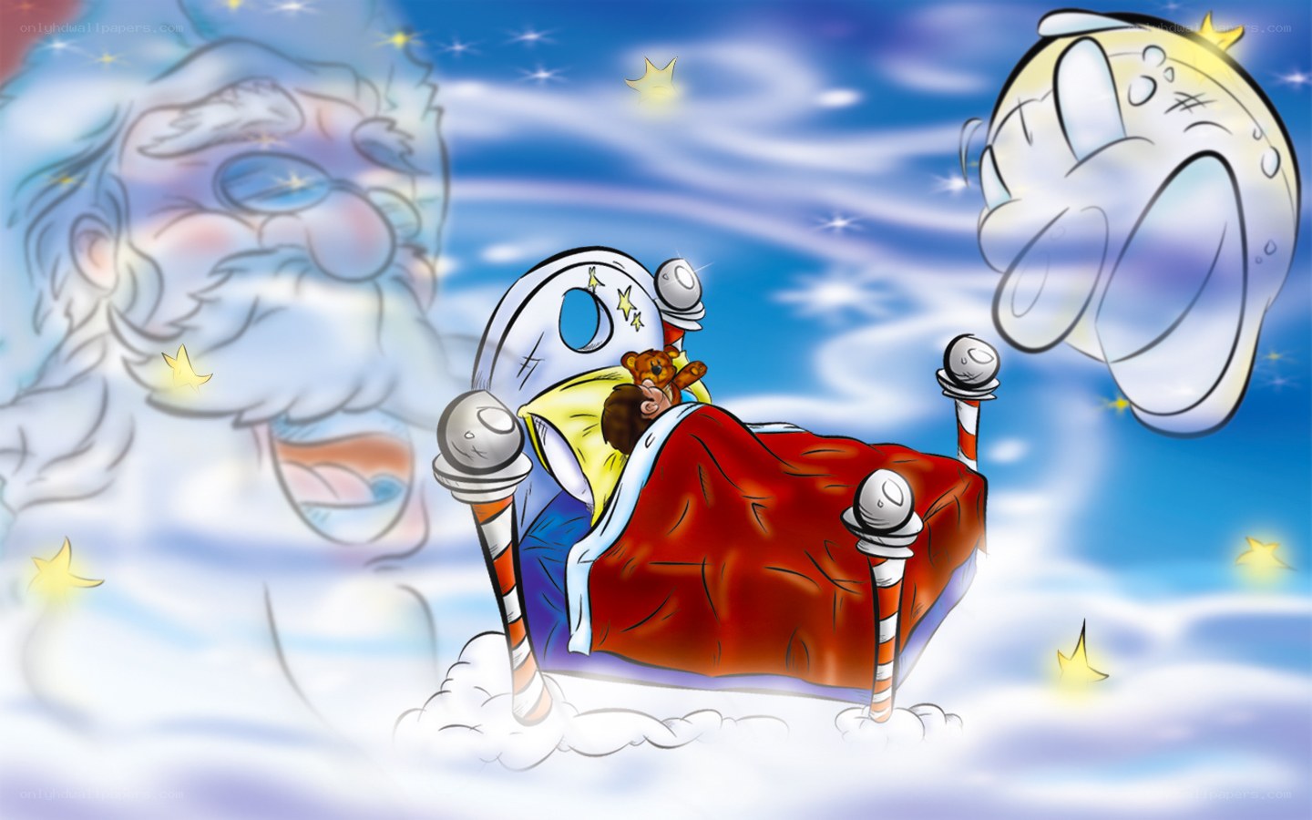 child sleeping in dream world