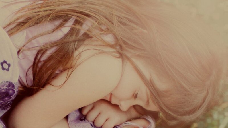 Child Sleeping on Pillow — Pink