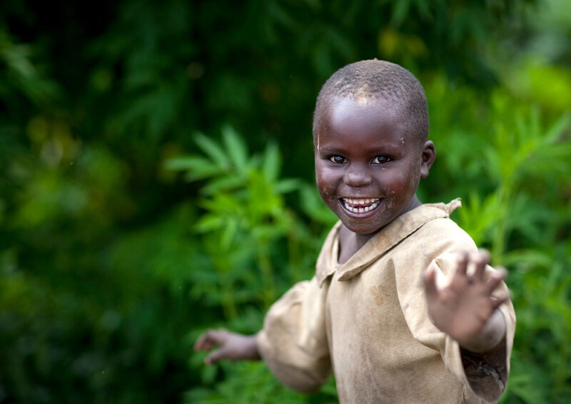 Child Smiling Outdoors