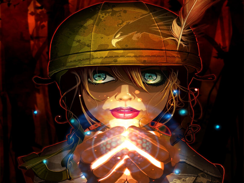 Child Soldier with Glowing Hands