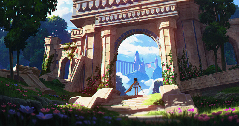Child Standing at Archway