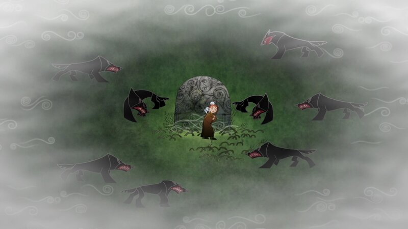 Child Surrounded by Wolves