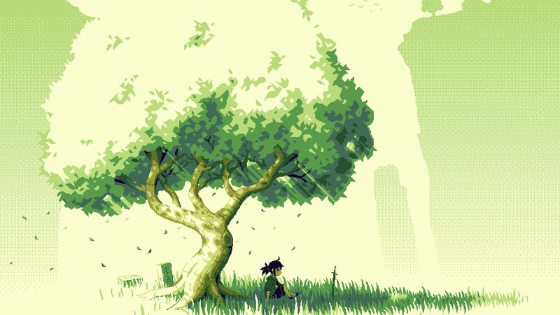 Child under a Tree — Green