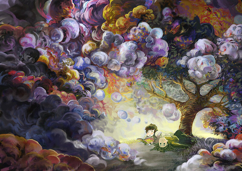 Child under a Tree