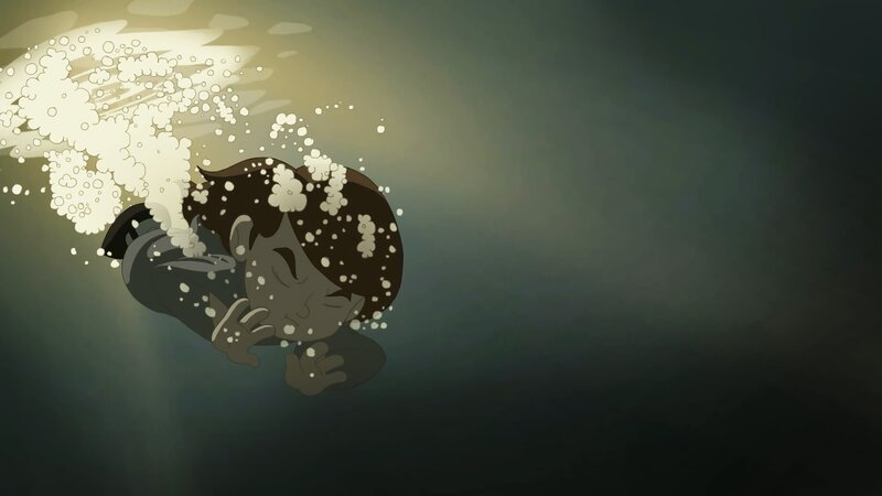 Child Underwater — Green