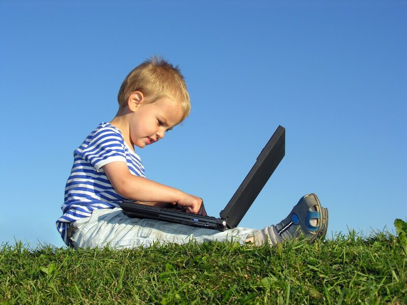 Child Using Laptop