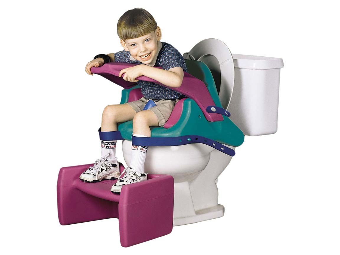 child using toilet training seat