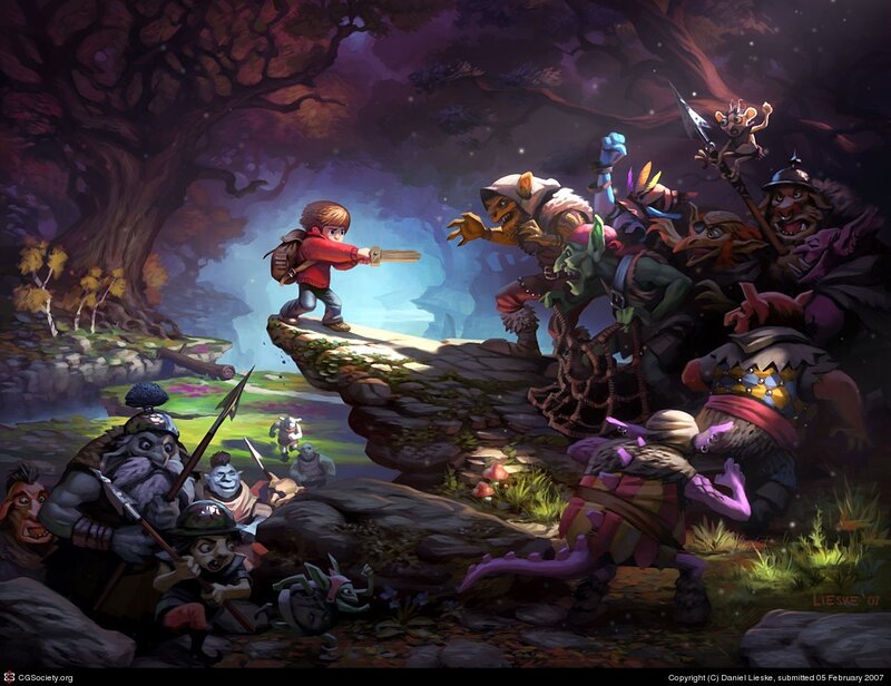 Child vs Goblins in Forest