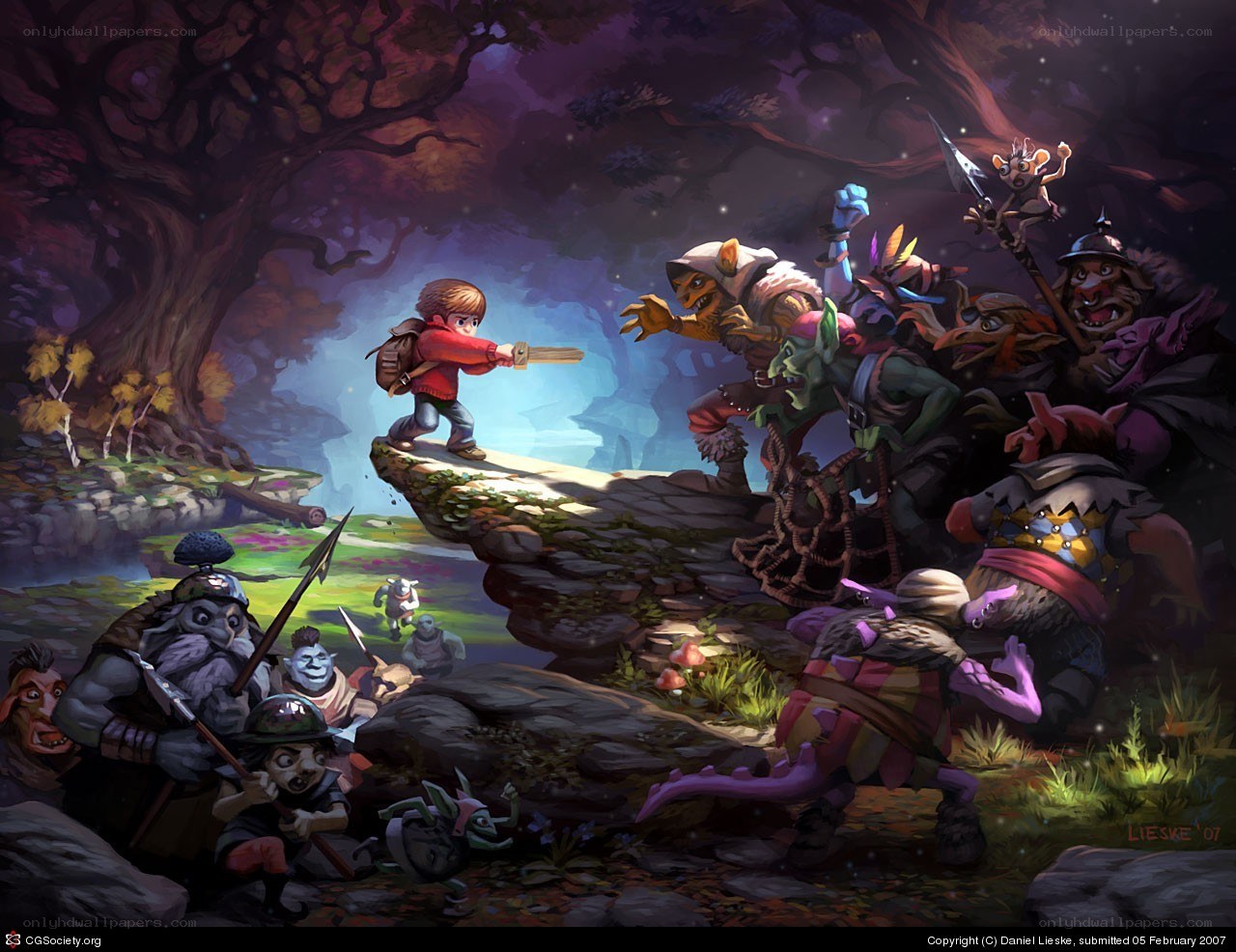 Child vs Goblins in Forest