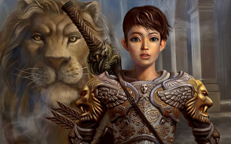 Child Warrior with Lion