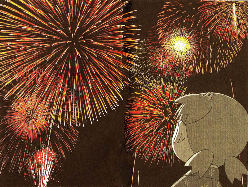 child watching fireworks