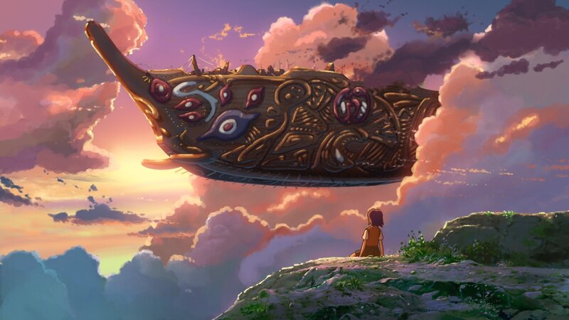 Child Watching Flying Ship