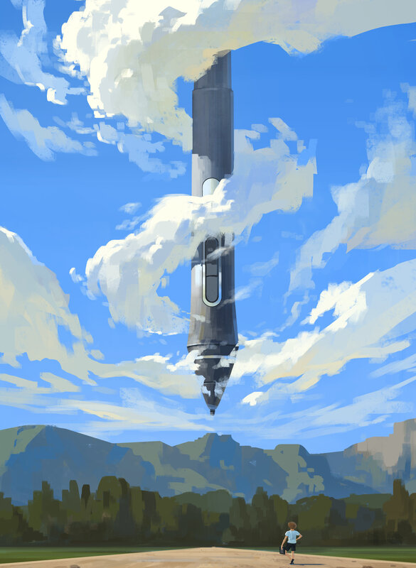 Child Watching Rocket