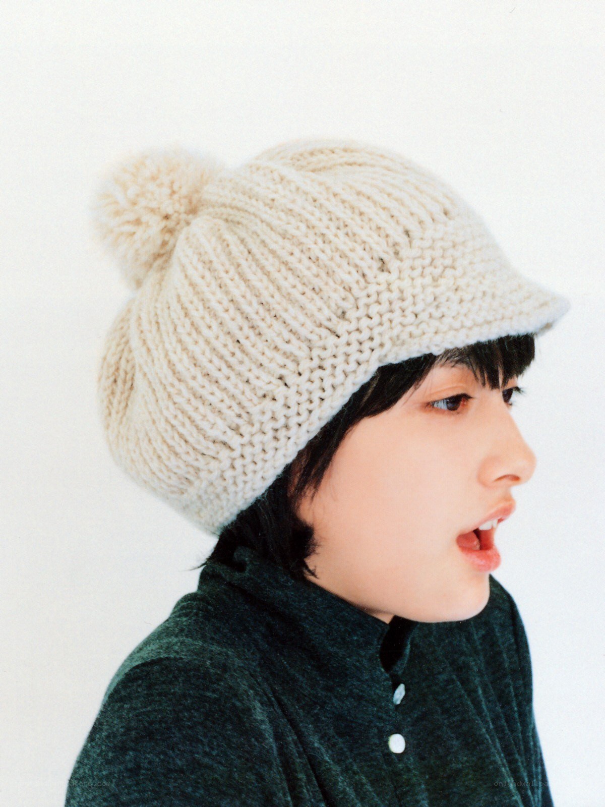 child wearing knit hat