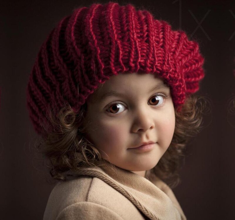 Child Wearing Red Hat — Dramatic