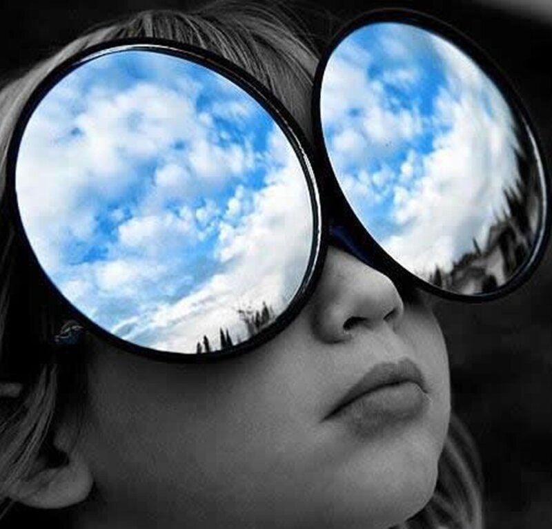 Child Wearing Sunglasses — Black
