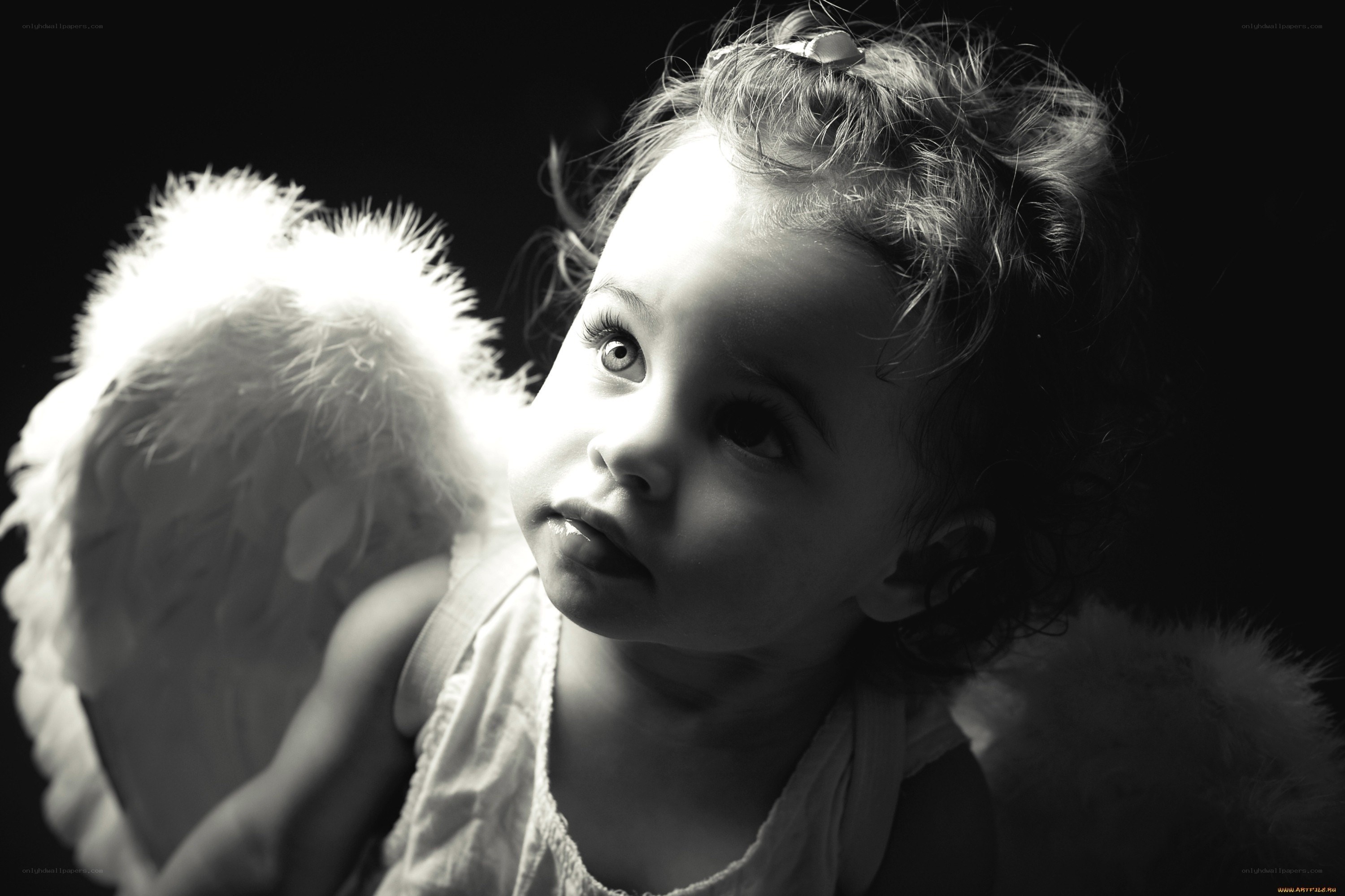 child with angel wings