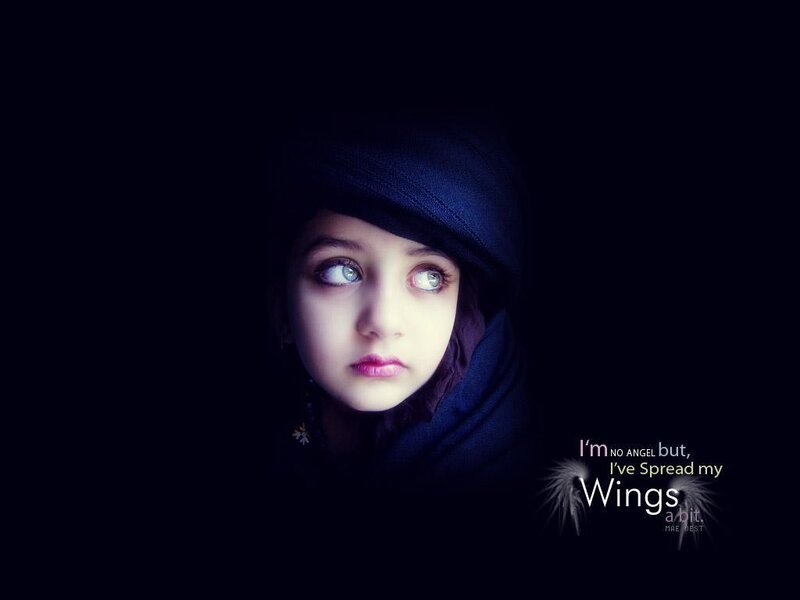 child with angelic eyes