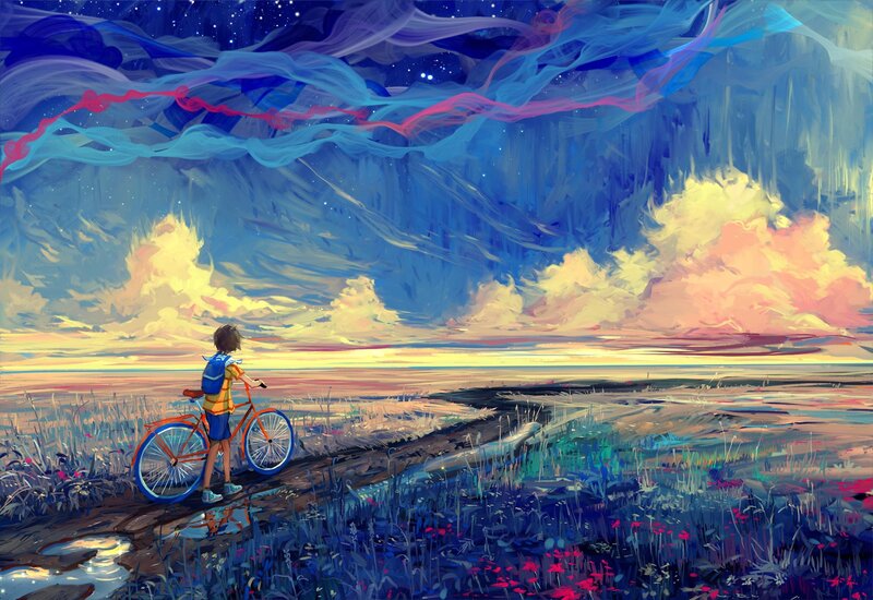Child with Bicycle