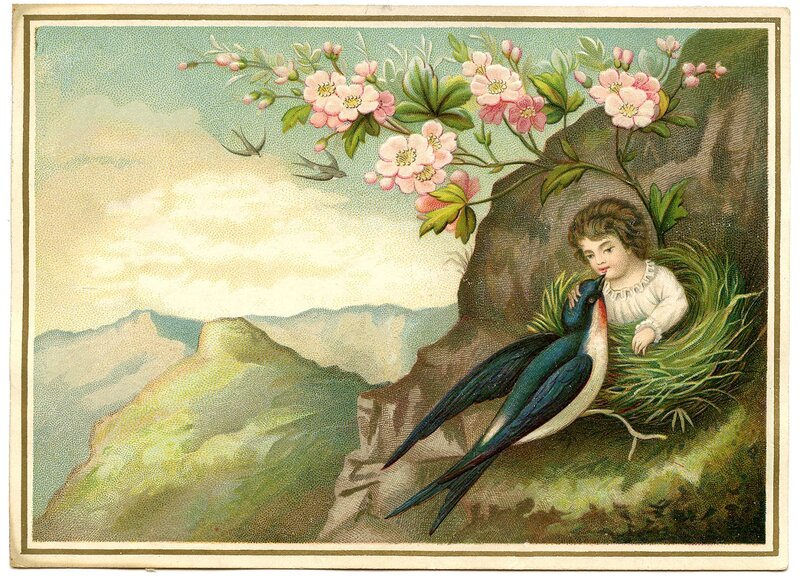 Child with Bird in Nest