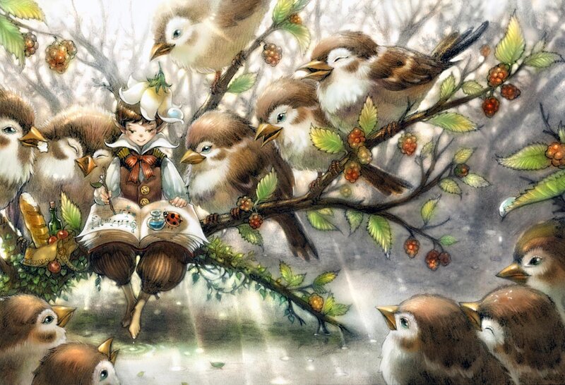 Child with Birds