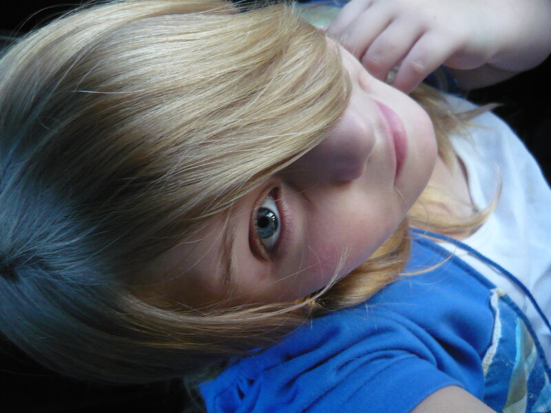 child with blonde hair
