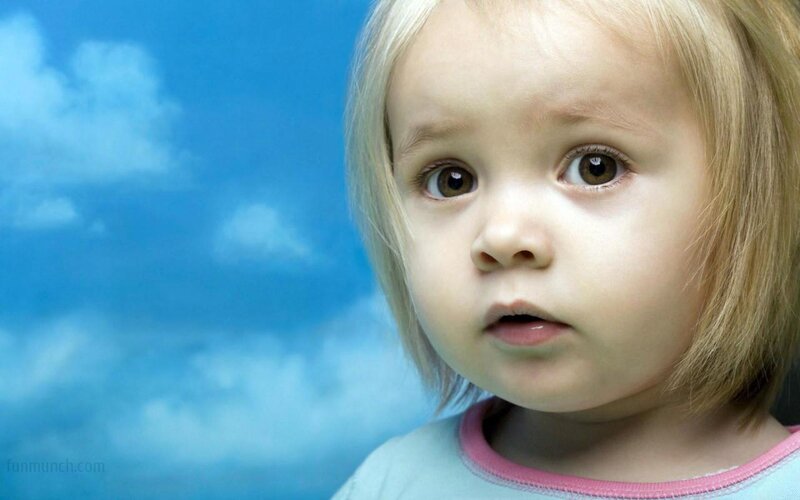 Child with Blonde Hair — Blue, Calm